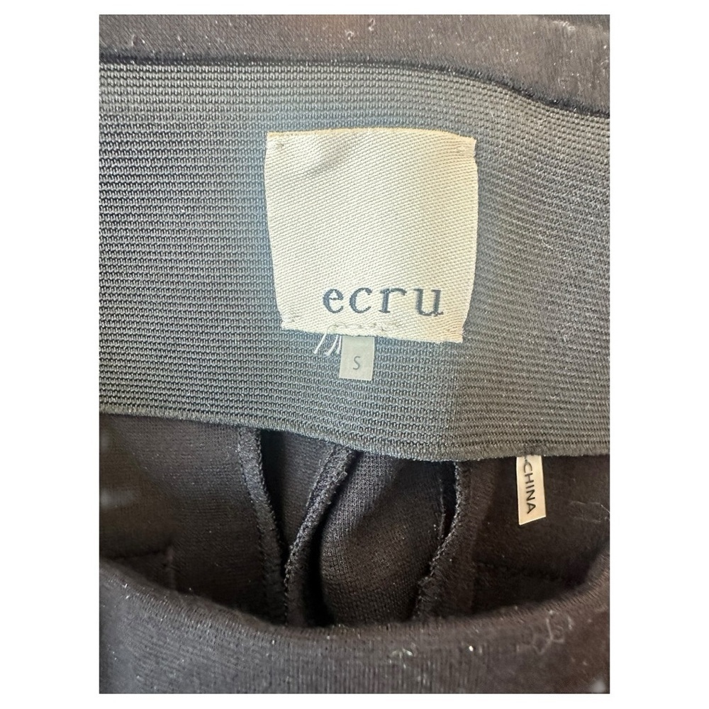 Ecru Black Pull-On Flare Pants – Modern Minimalism | Size Small - Picture 4 of 6